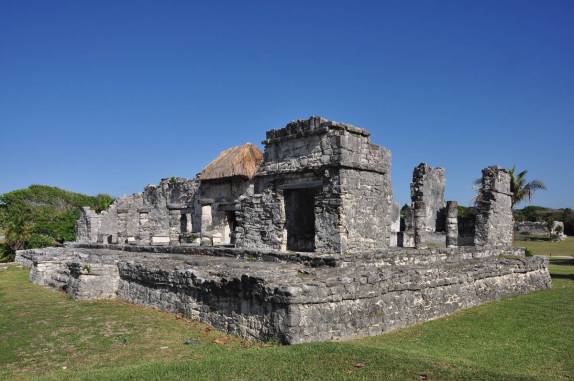 As impessionantes ruínas mayas de Tulum, em frente ao mar caribenho, na península do Yucatán, no México